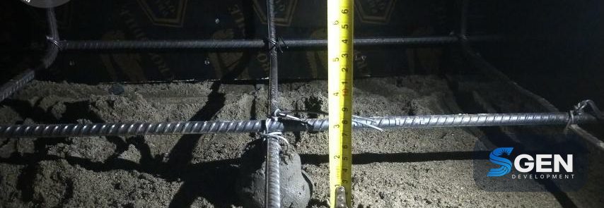 Steel reinforcement and dimensional quality checks for equipment foundations